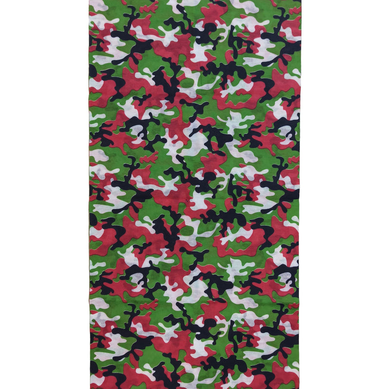 Bandana Camuflado Verde y Rojo