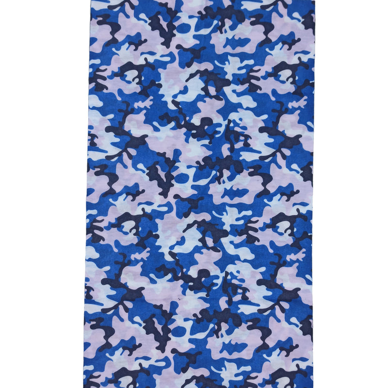 Bandana Camuflado Azul y Rosa Pastel