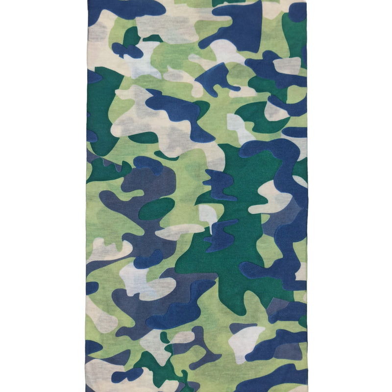 Bandana Camuflado Azul Marino y Verde Claro