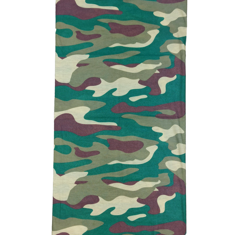 Bandana Camuflado Verde Bosque y Marrón Tierra