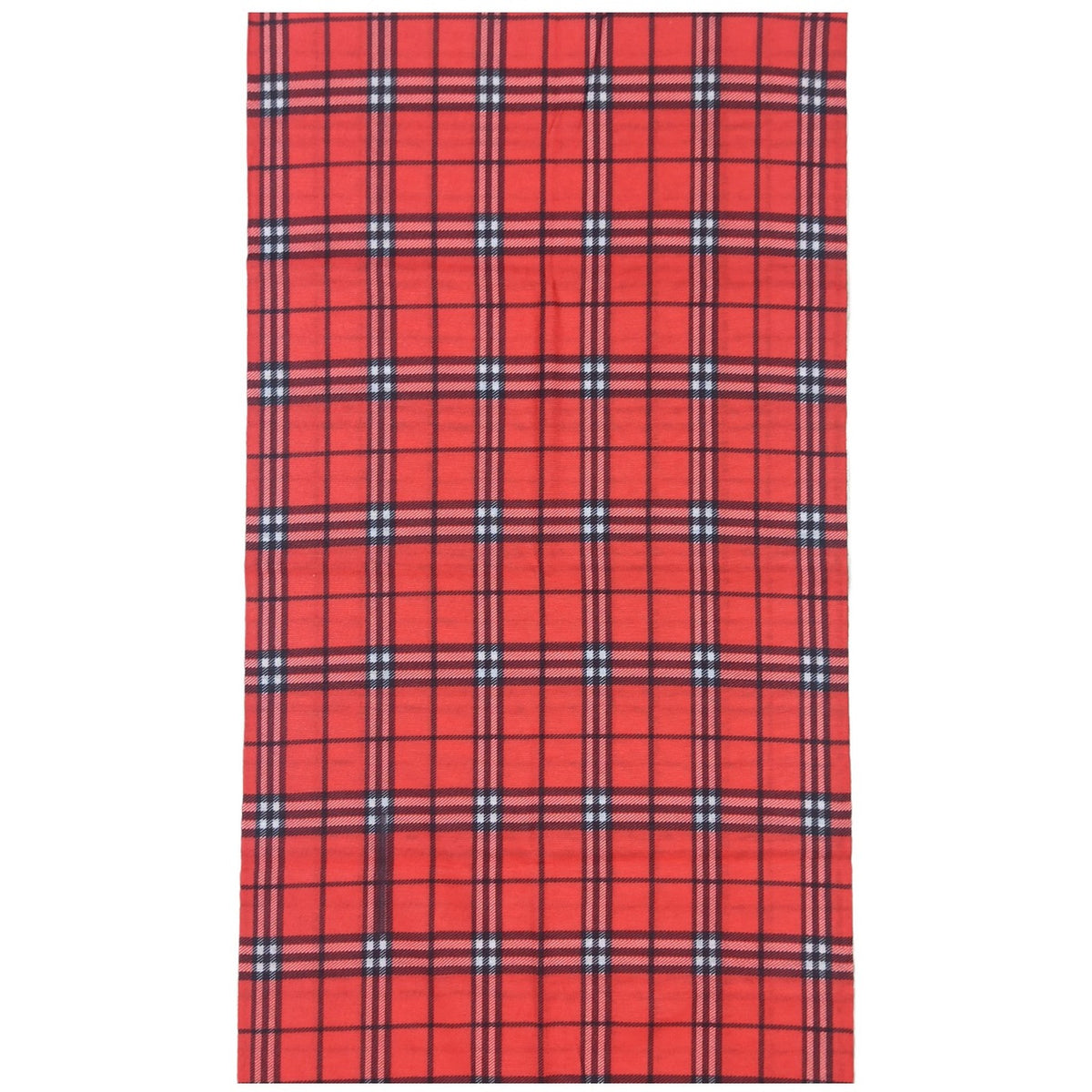 BANDANA PATRÓN ESCOCÉS CUADROS ROJO Y NEGRO