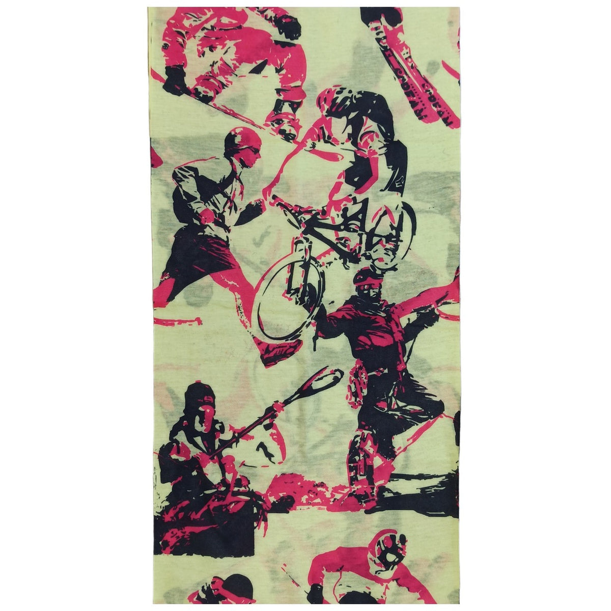 BANDANA DEPORTES EXTREMOS MULTICOLOR AMARILLO Y ROSA