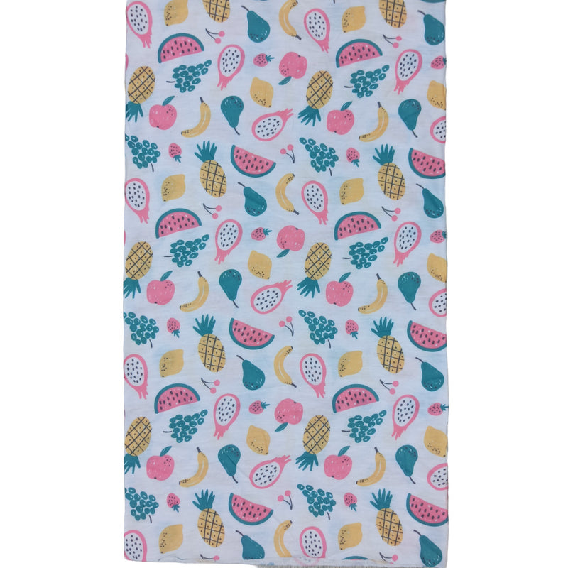 Bandana Frutal Tropical Blanco
