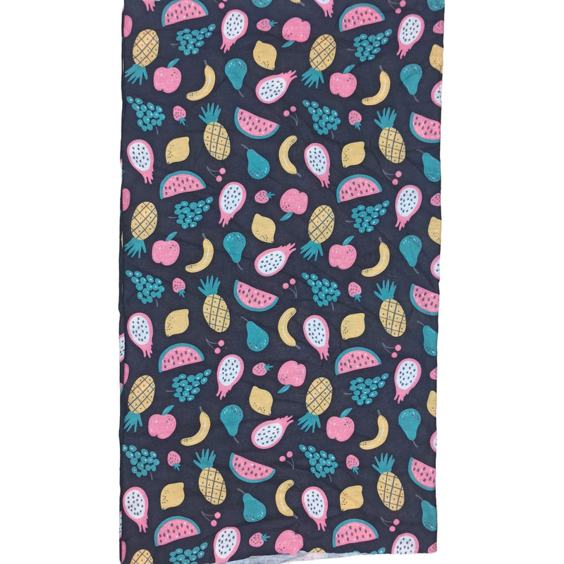 Bandana Frutal Tropical Negro