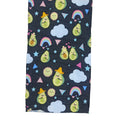 Bandana Frutal de Aguacates Kawaii Negro