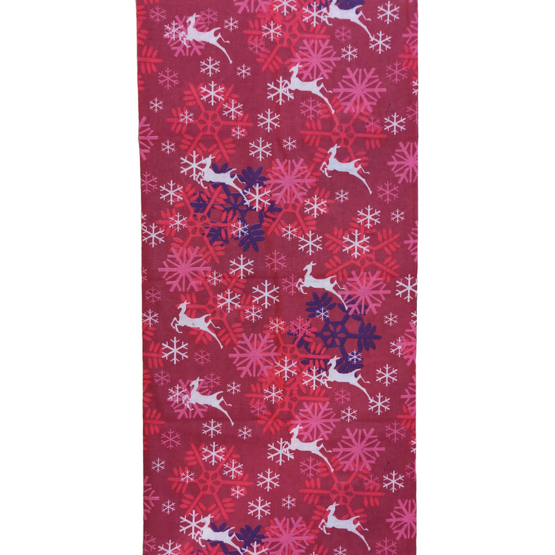 Bandana Naturaleza Copos de Nieve y Venados Rojo