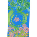 Bandana Naturaleza Flores Psicodélicas y Espirales Azul y Verde