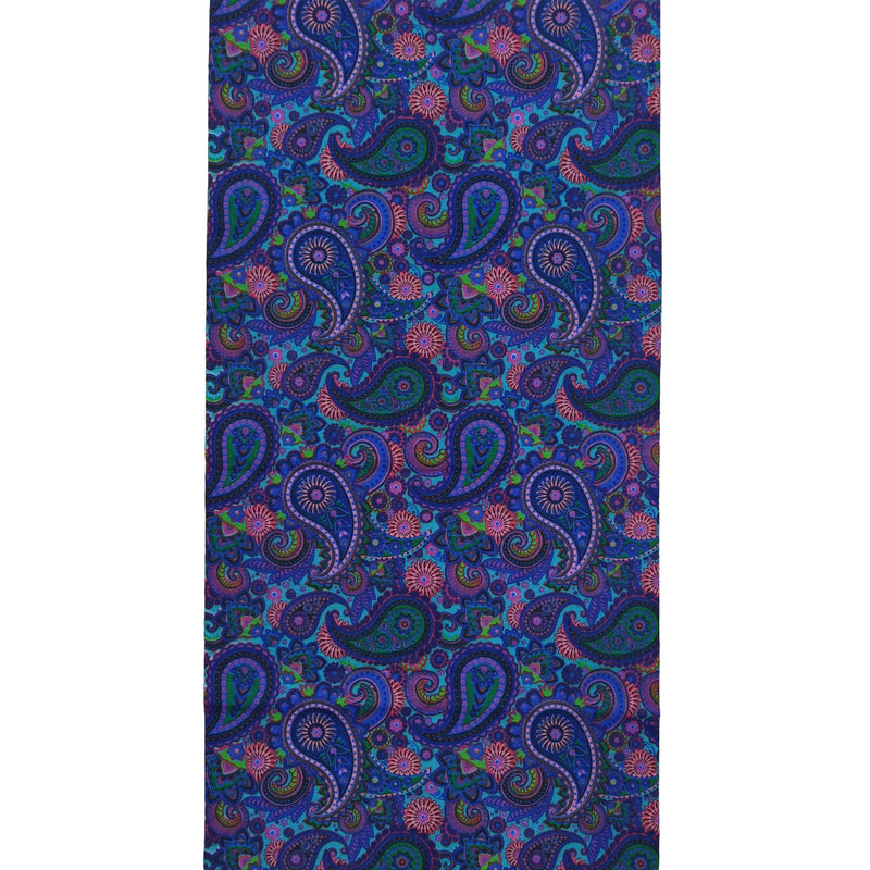 Bandana Paisley Patrón Psicodélico Azul y Morado