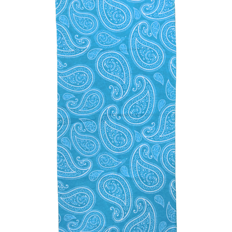 Bandana Paisley Patrón Continuo Azul Celeste