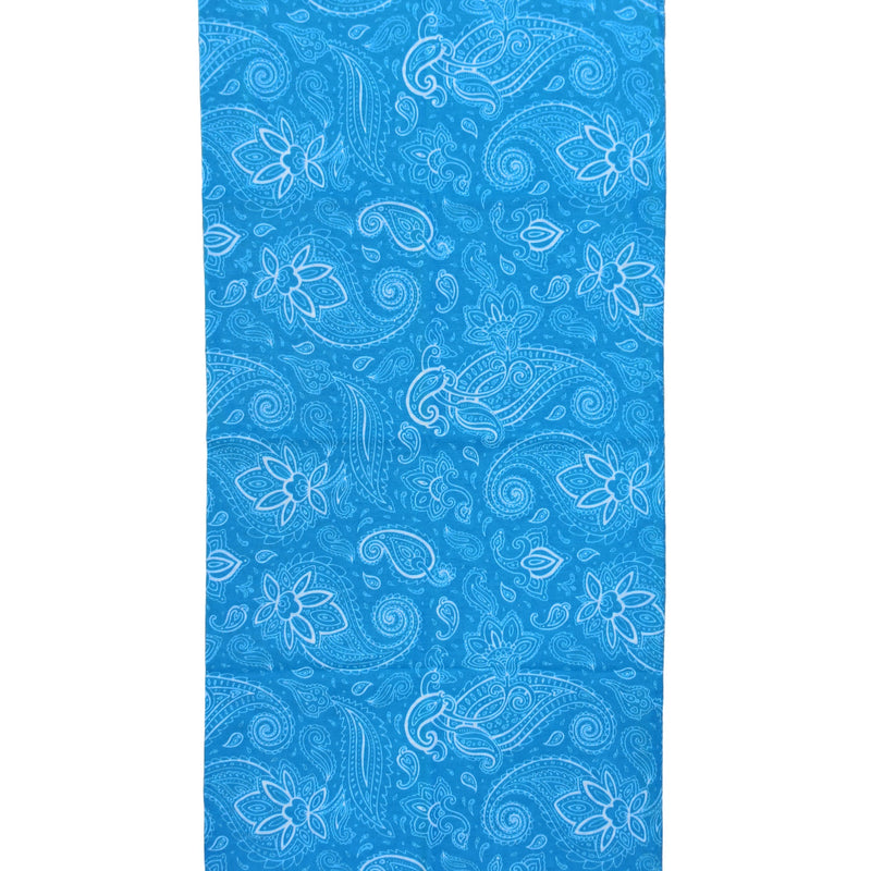 Bandana Paisley Patrón Floral Azul Celeste