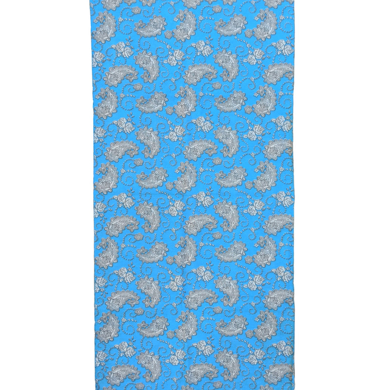 Bandana Paisley Patrón Vibrante Azul Celeste