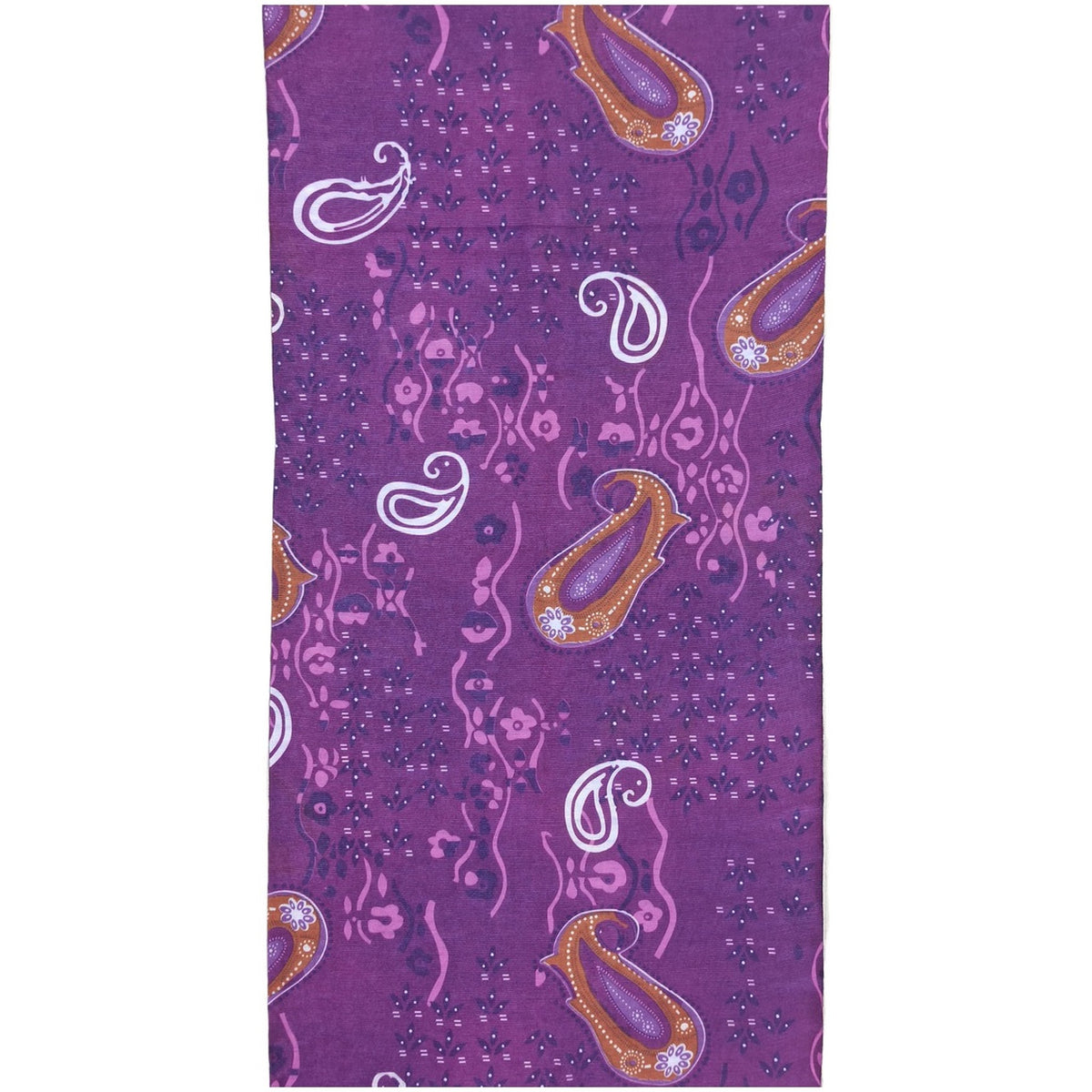 BANDANA PAISLEY FLORAL Y GOTAS MORADO