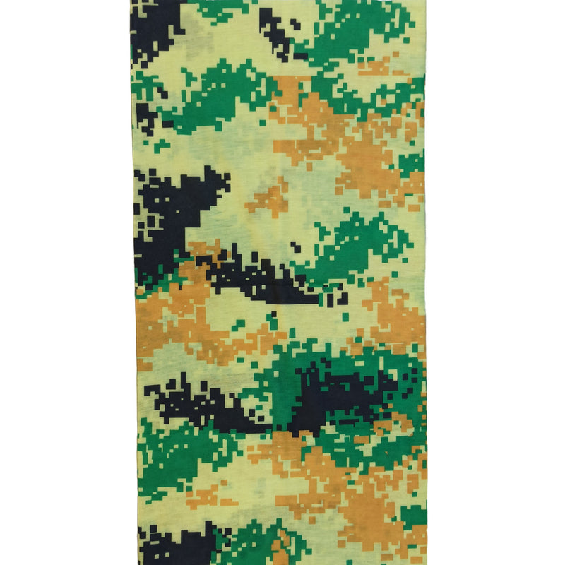 Bandana Pixelado Verde Neón y Negro