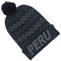 CHULLO CON POMPOM PERÚ ZIGZAG GRIS
