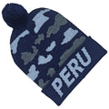 CHULLO CON POMPOM PERÚ CAMUFLADO AZUL