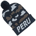 CHULLO CON POMPOM PERÚ CAMUFLADO MARRÓN