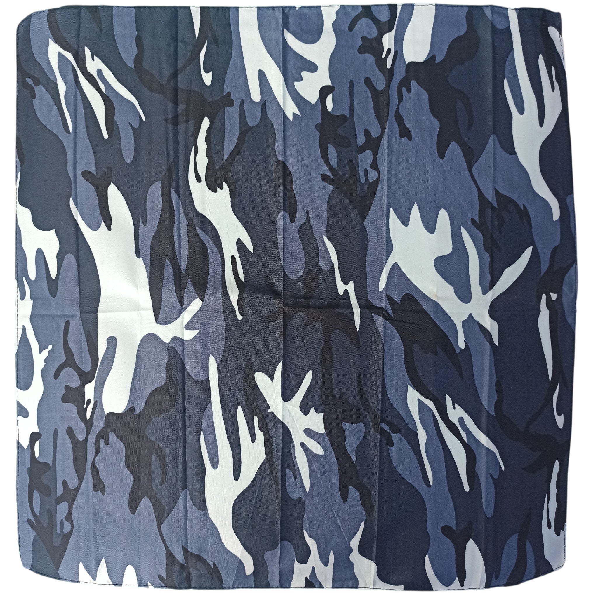 Pañoleta Alegonz Store camuflado azul acero/azul marino, familia camuflados, tela suave y liviana.