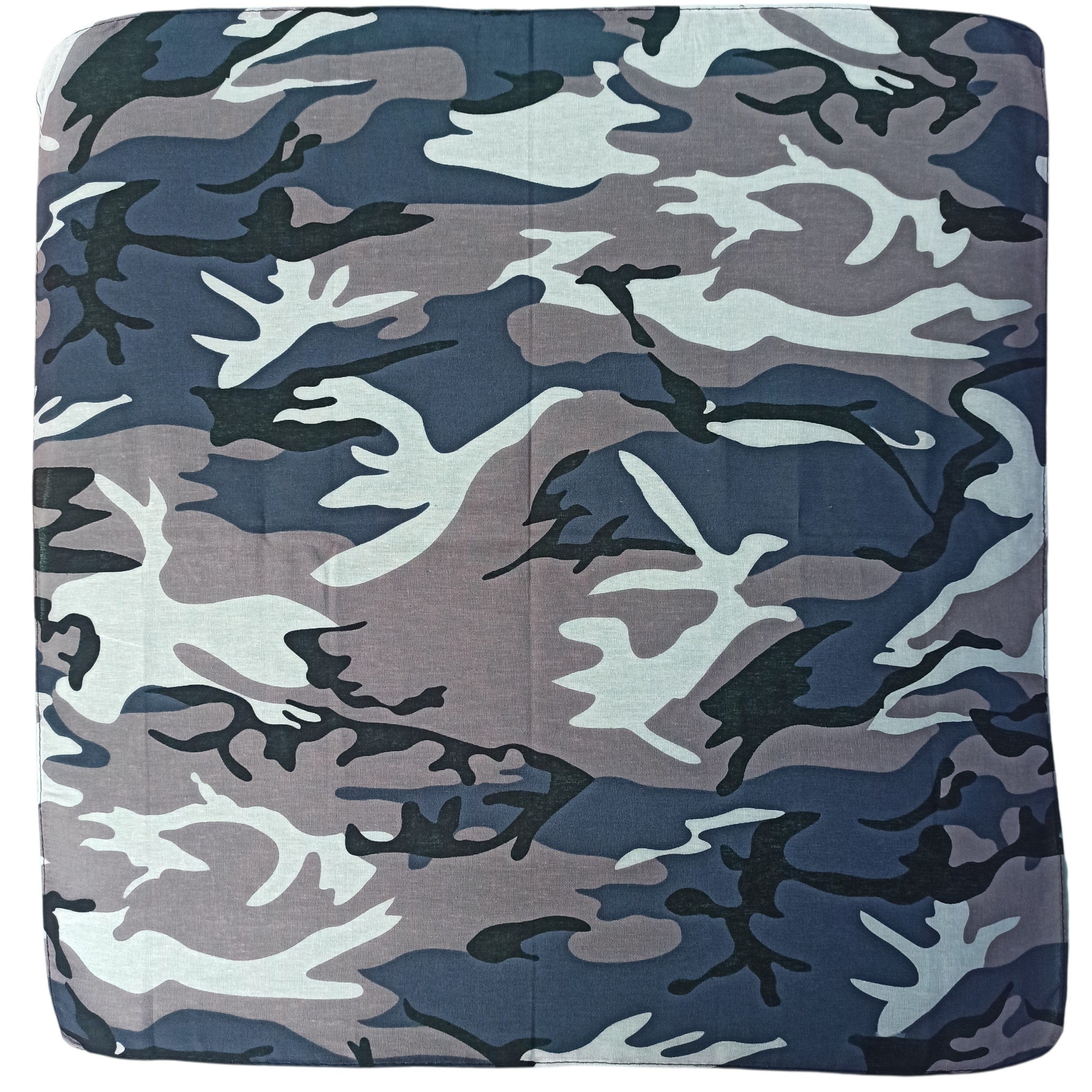 Pañoleta Alegonz Store camuflado azul marino/marron militar, familia camuflados, tela suave y liviana.