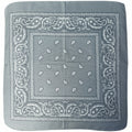Pañoleta Alegonz Store paisley color gris, familia paisleys, tela suave y liviana.