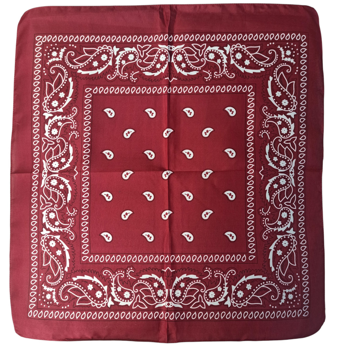 Pañoleta Alegonz Store paisley color guinda, familia paisleys, tela suave y liviana.