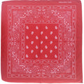 Pañoleta Alegonz Store 80% paisley color rojo oscuro, familia paisleys, tela suave y liviana.