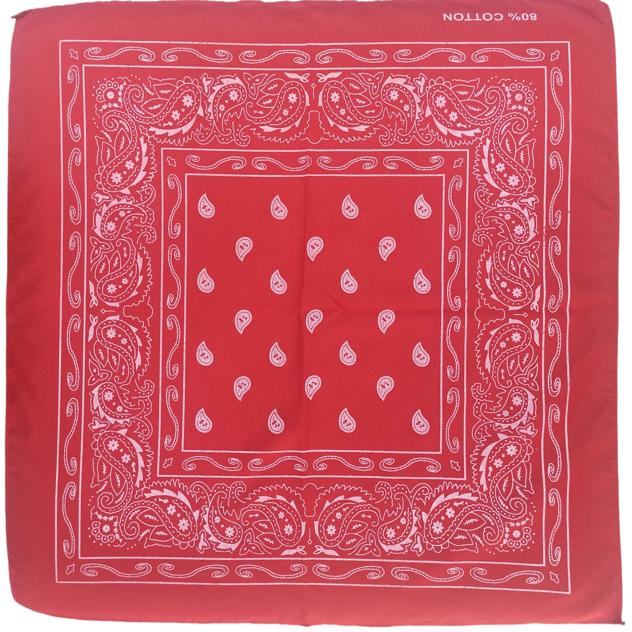 Pañoleta Alegonz Store 80% paisley color rojo oscuro, familia paisleys, tela suave y liviana.