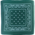 Pañoleta Alegonz Store paisley color verde botella, familia paisleys, tela suave y liviana.