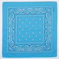Pañoleta Alegonz Store paisley color azul celeste, familia paisleys, tela suave y liviana.
