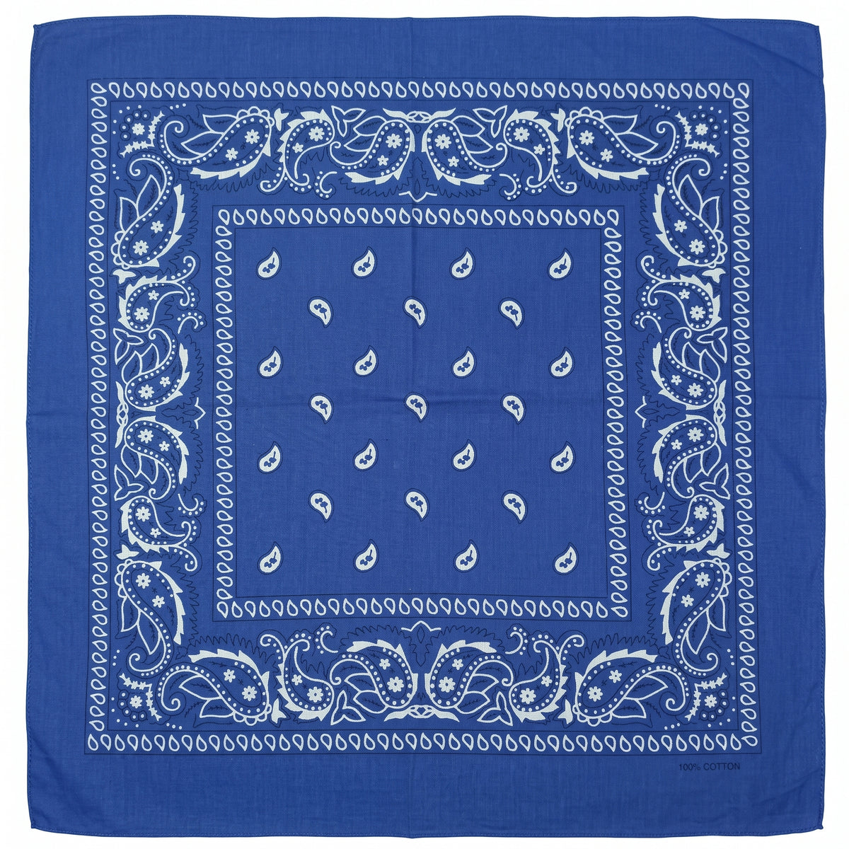 Pañoleta Alegonz Store paisley color azul, familia paisleys, tela suave y liviana.