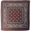 Pañoleta Alegonz Store paisley color marron, familia paisleys, tela suave y liviana.