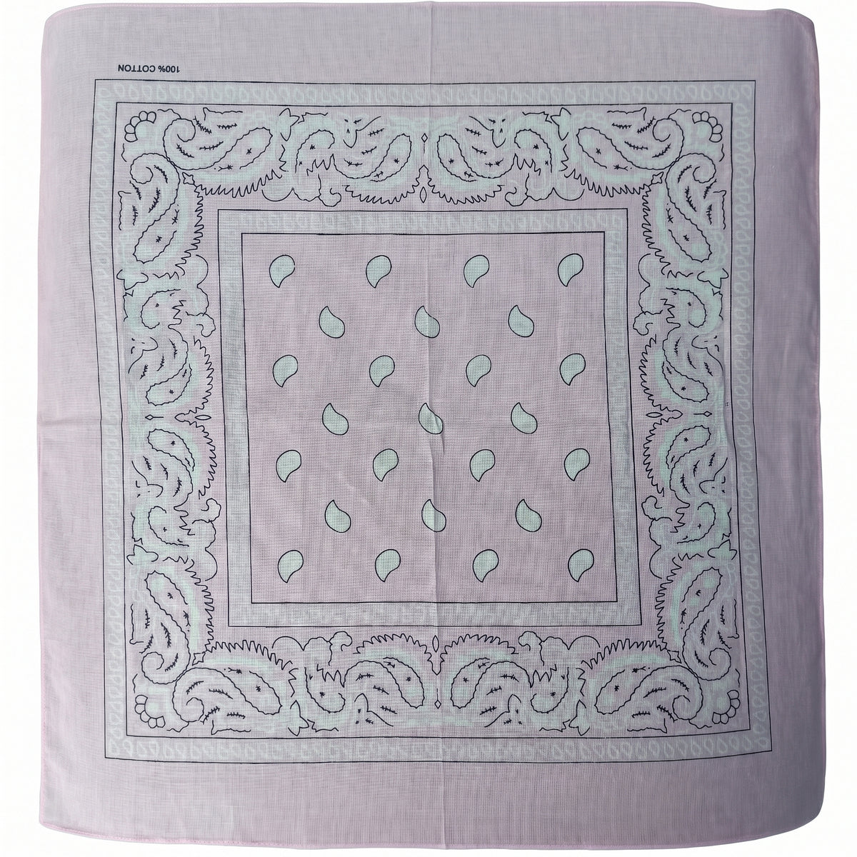 Pañoleta Alegonz Store paisley color rosa pastel, familia paisleys, tela suave y liviana.