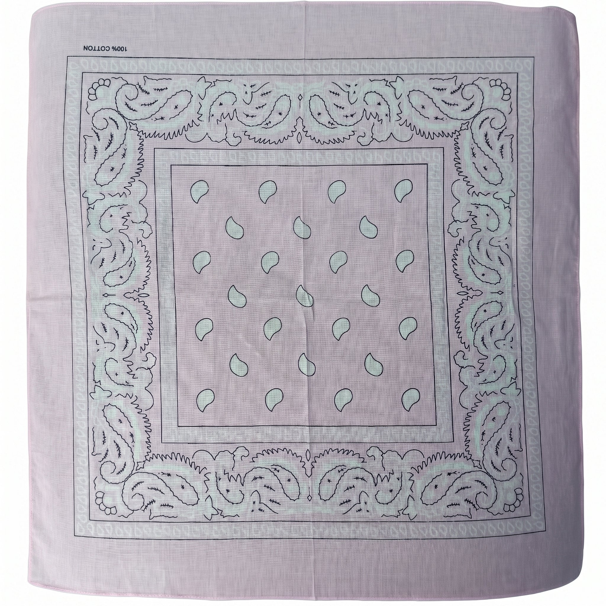 Pañoleta Alegonz Store paisley color rosa pastel, familia paisleys, tela suave y liviana.