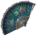 ABANICO NEGRO CON ENCAJE FLORAL 7