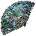 ABANICO NEGRO CON ENCAJE FLORAL 11