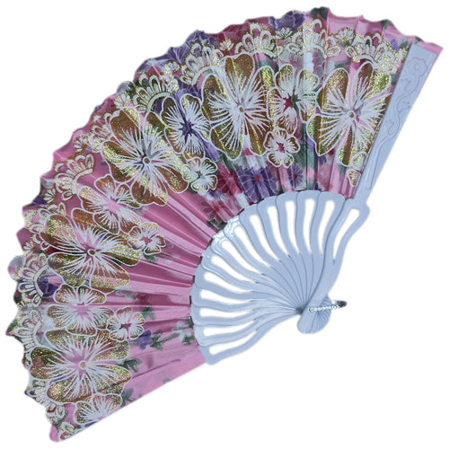 ABANICO FLORAL BRILLANTE ROSA 1