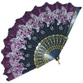 ABANICO MARIPOSAS BRILLANTES MORADO
