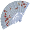 ABANICO ORIENTAL MARIPOSAS BLANCO