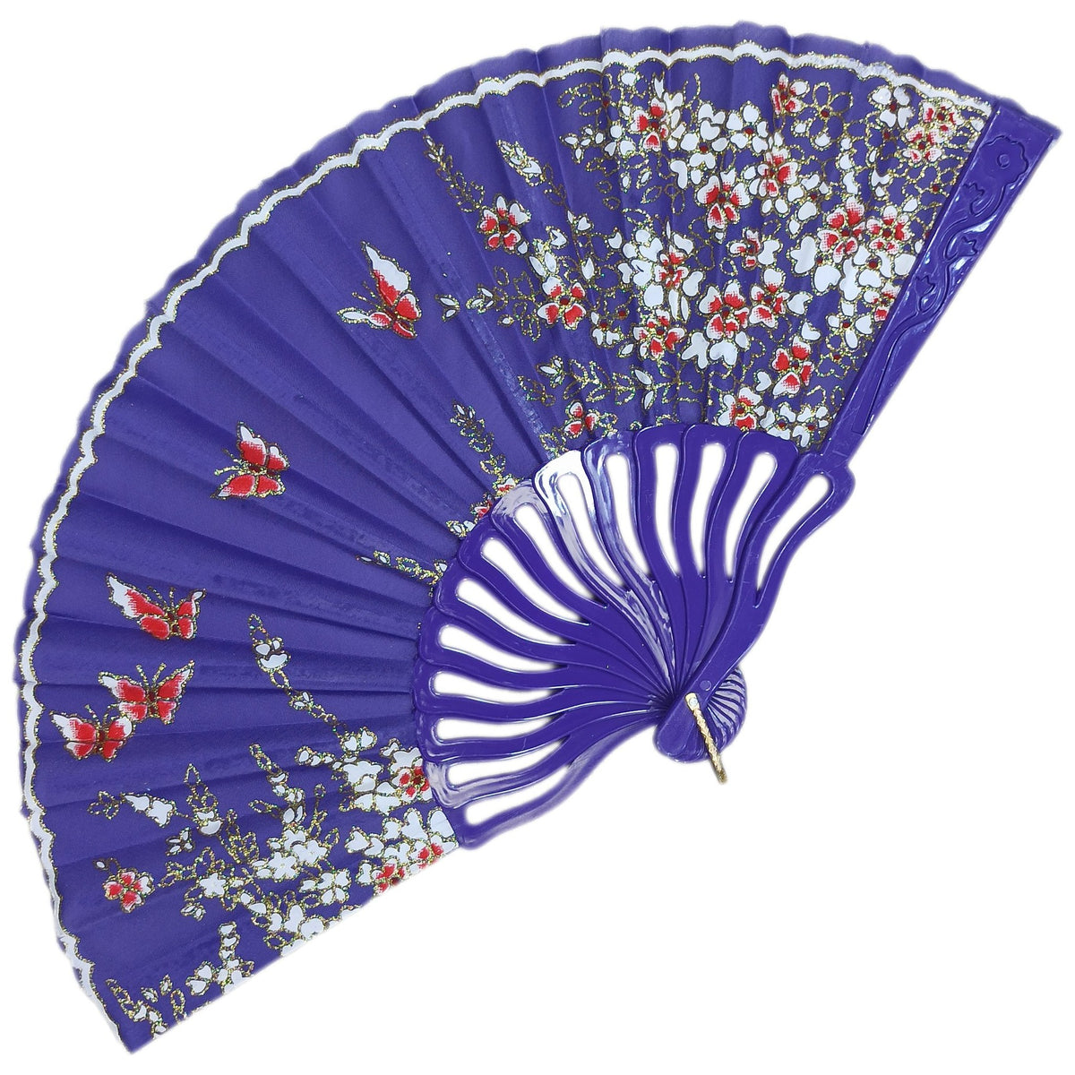 ABANICO ORIENTAL MARIPOSAS MORADO 3