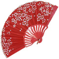 ABANICO ORIENTAL FLORAL ROJO 2