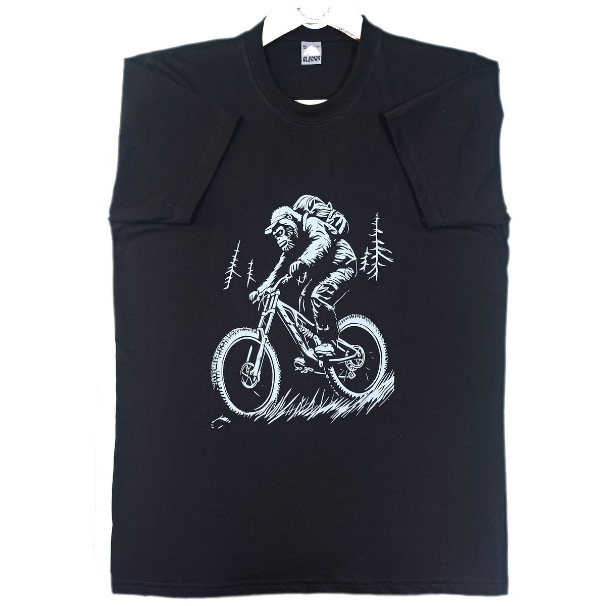 POLO MONO / PIE GRANDE EN BICICLETA DE MONTAÑA DOWNHILL NEGRO HOMBRE S