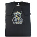 POLO BICICLETA DE MONTAÑA MTB Y MONTAÑAS ILUSTRACIÓN A COLOR NEGRO HOMBRE XL