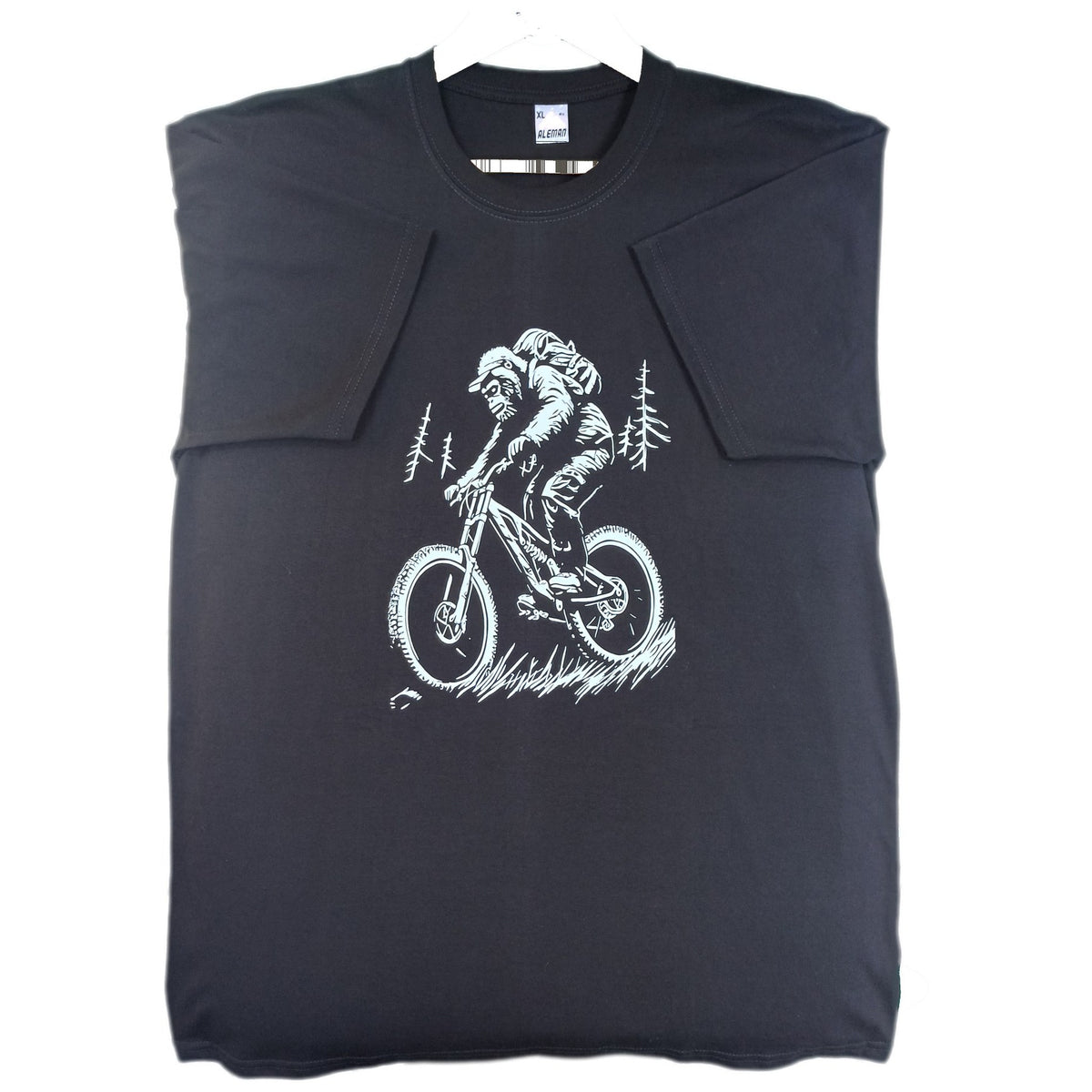 POLO MONO / PIE GRANDE EN BICICLETA DE MONTAÑA DOWNHILL NEGRO HOMBRE XL