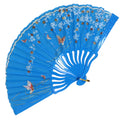 Alegonz Store - Abanico Oriental Mariposas Azul 1