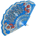 Alegonz Store - Abanico Oriental Pavo Real Azul