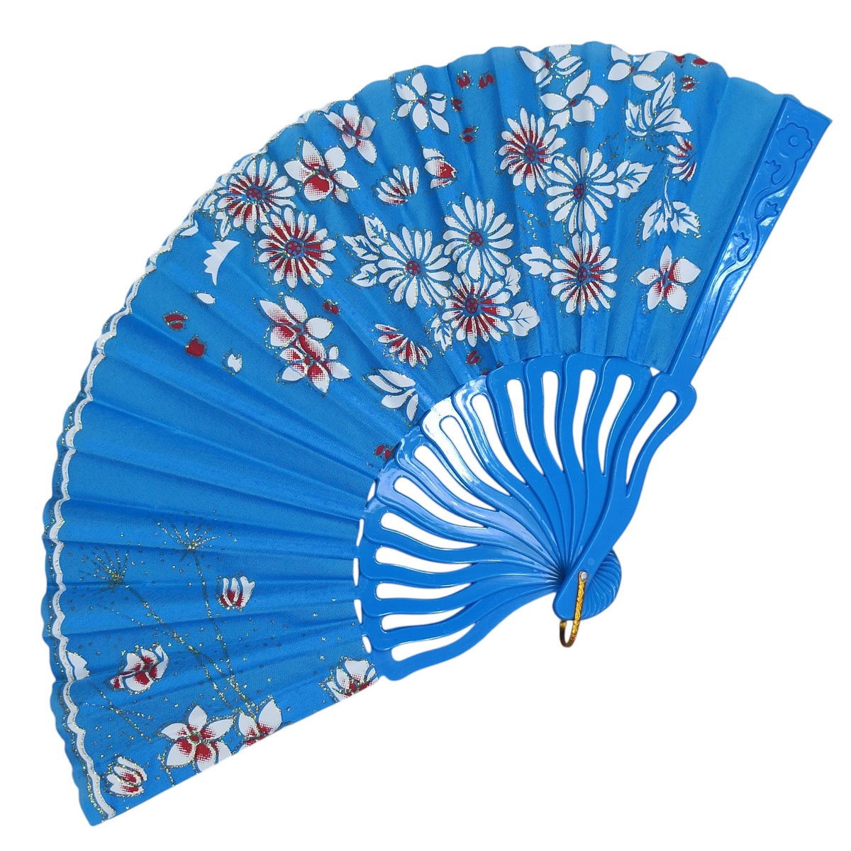 Alegonz Store - Abanico Oriental Floral Azul 1