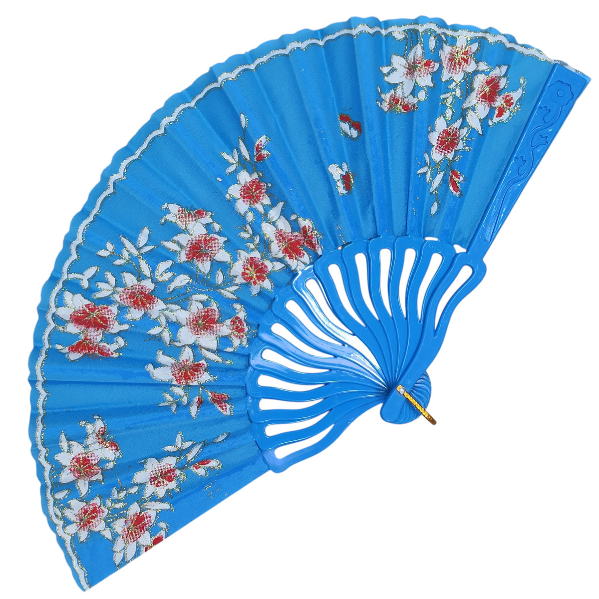 Alegonz Store - Abanico Oriental Floral Azul 2