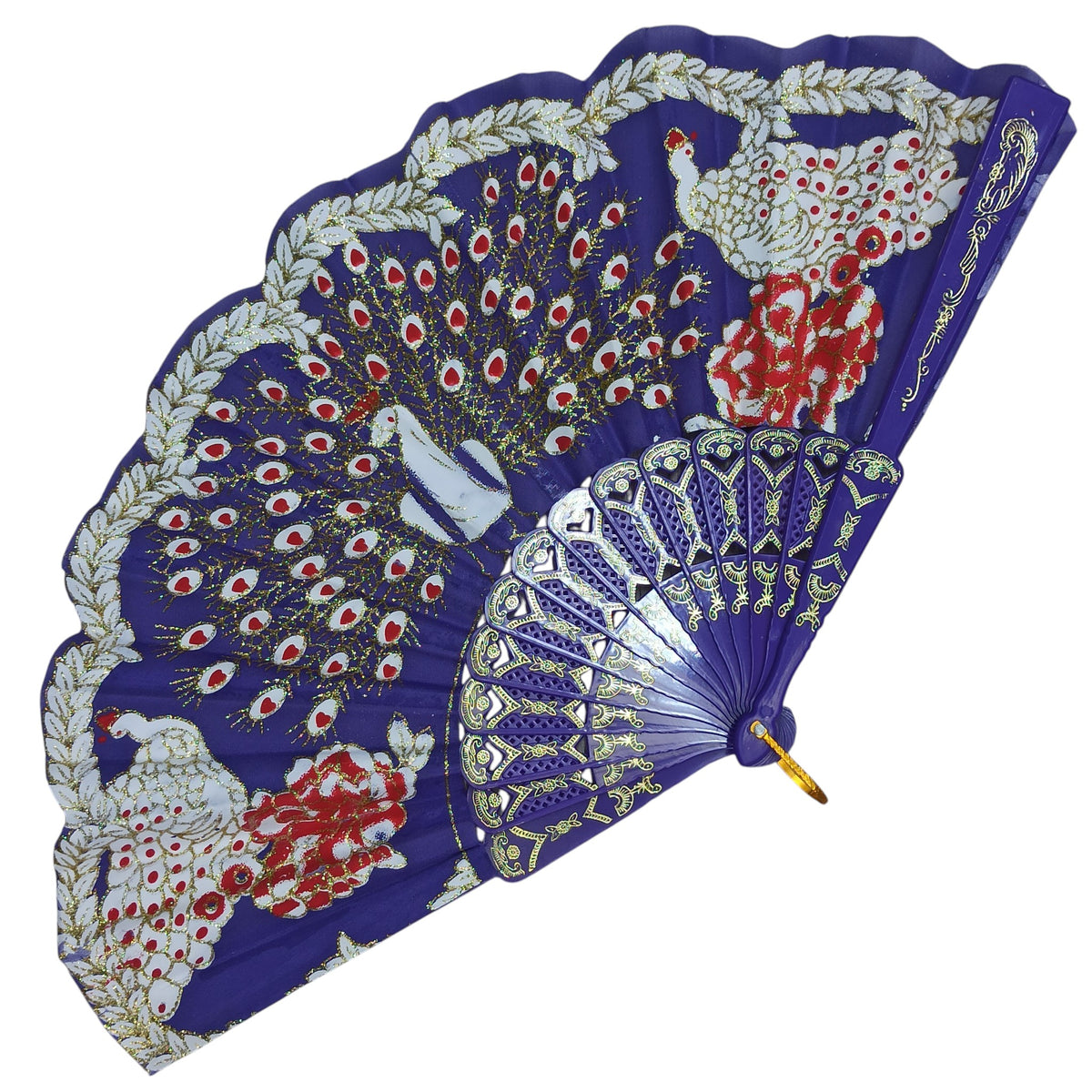 Alegonz Store - Abanico Oriental Pavo Real Morado