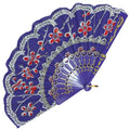 Alegonz Store - Abanico Oriental Floral Morado
